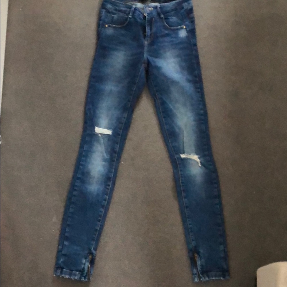 Zara Jeans with Destroyed Knees